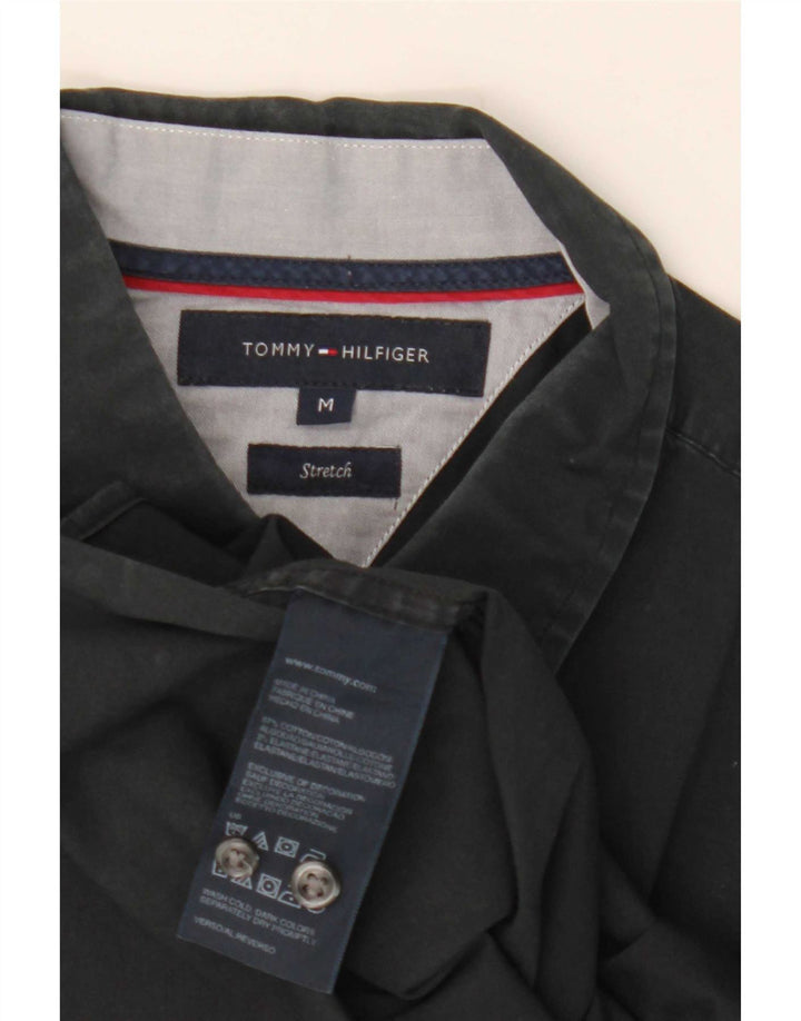 Tommy Hilfiger Mens Shirt Medium Black Cotton