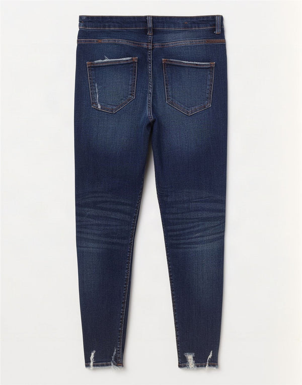 Zara Herren Distressed Skinny Jeans EU 40 Mittel W31 L28 Blau