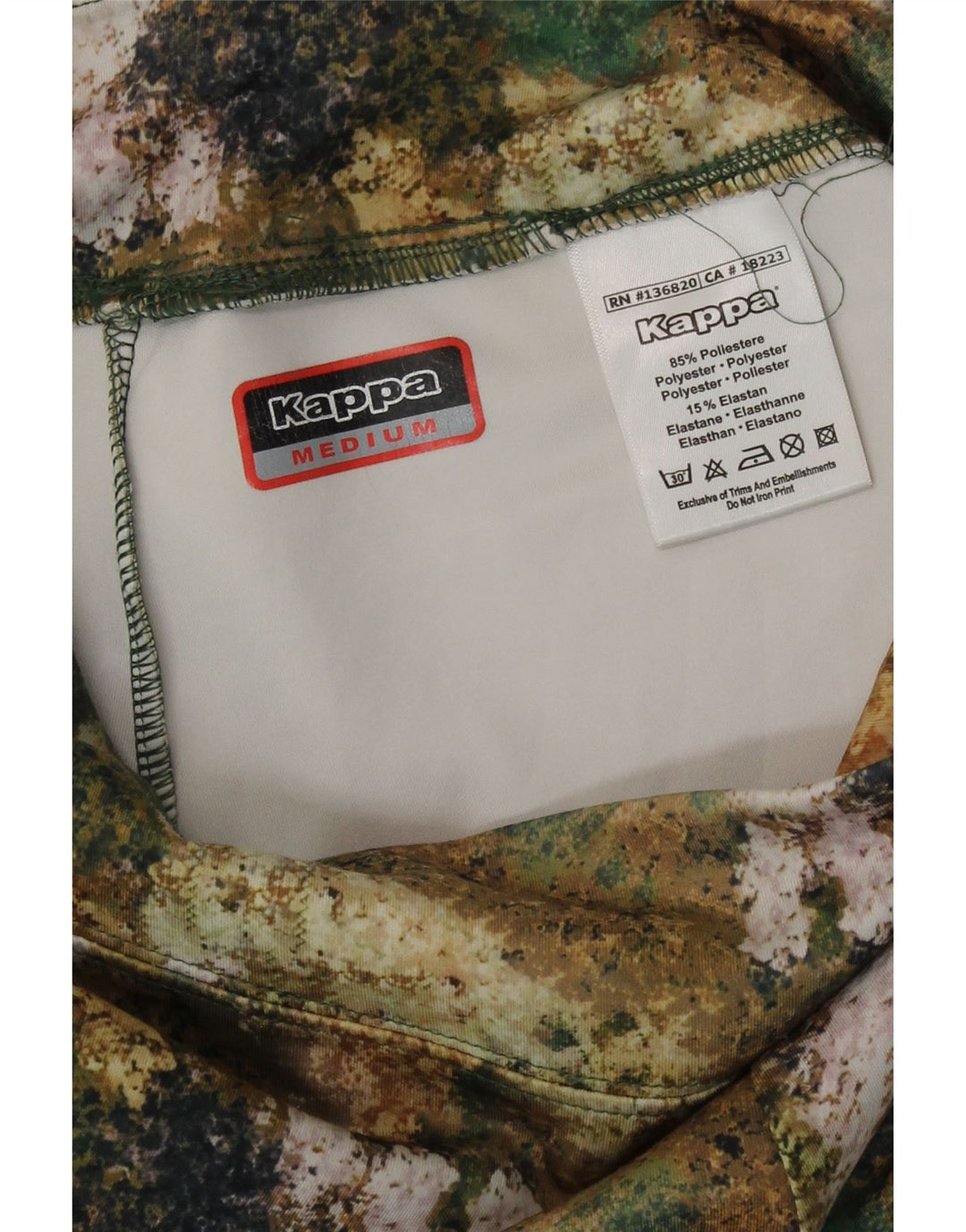 Leggings femininas Kappa UK 14 poliéster camuflado multicolorido médio