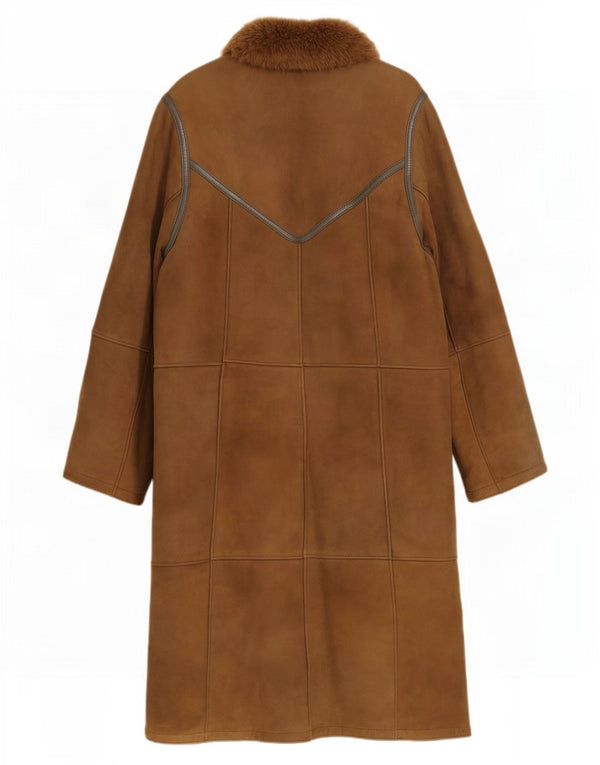 manteau en peau de mouton vintage pour femme IT 44 Brun moyen