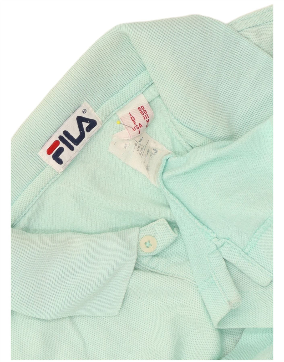 FILA Poloshirt til mænd Medium turkis bomuld