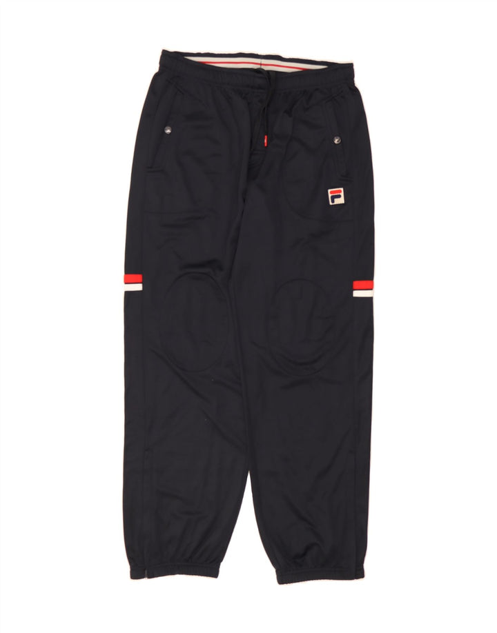 FILA Boys Tracksuit Trousers Joggers 15-16 Years Large  Black Polyester Vintage Fila and Second-Hand Fila from Messina Hembry 