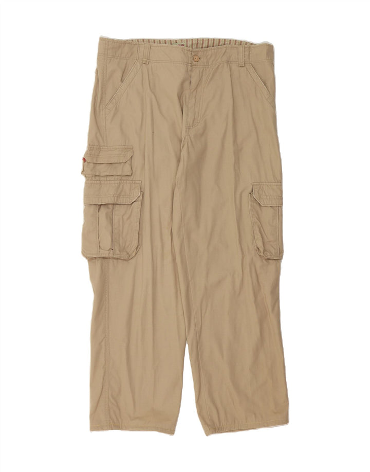 BRUGI Mens Straight Cargo Trousers W38 L30 Beige Cotton Vintage Brugi and Second-Hand Brugi from Messina Hembry 