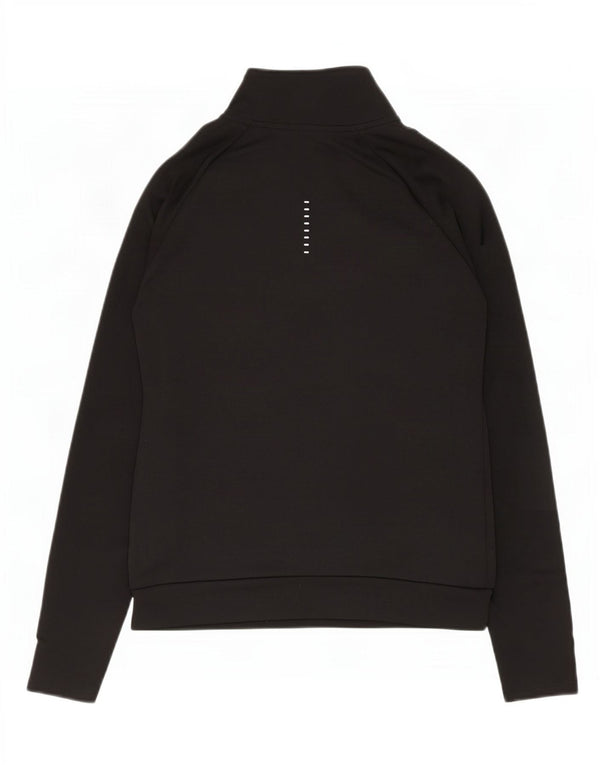 Felpa da donna Nike Dri Fit con collo con zip grafica, maglione UK 6 XS nera
