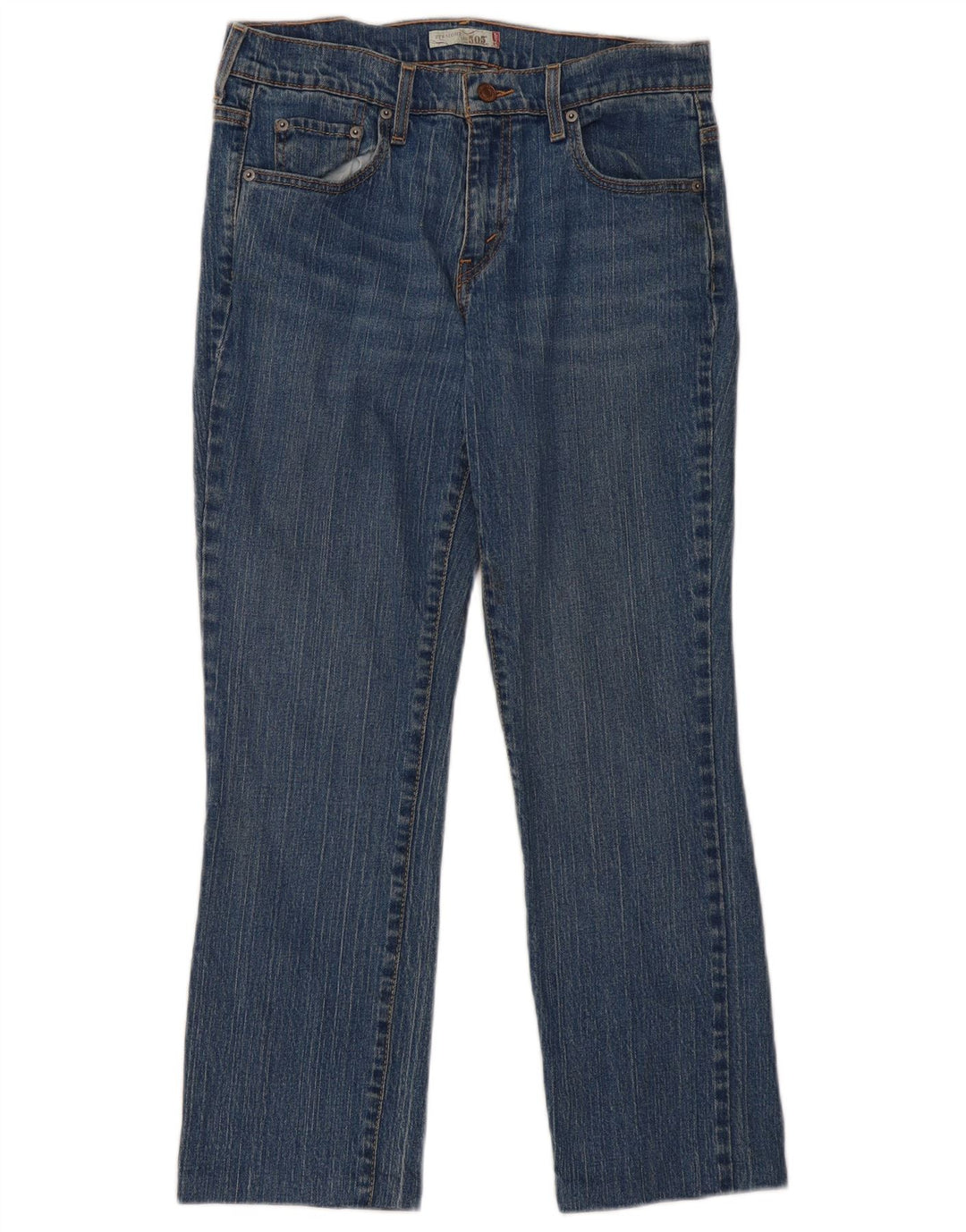 Levi's Womens 505 Straight Jeans US 8 Medium W32 L28 Blue Cotton