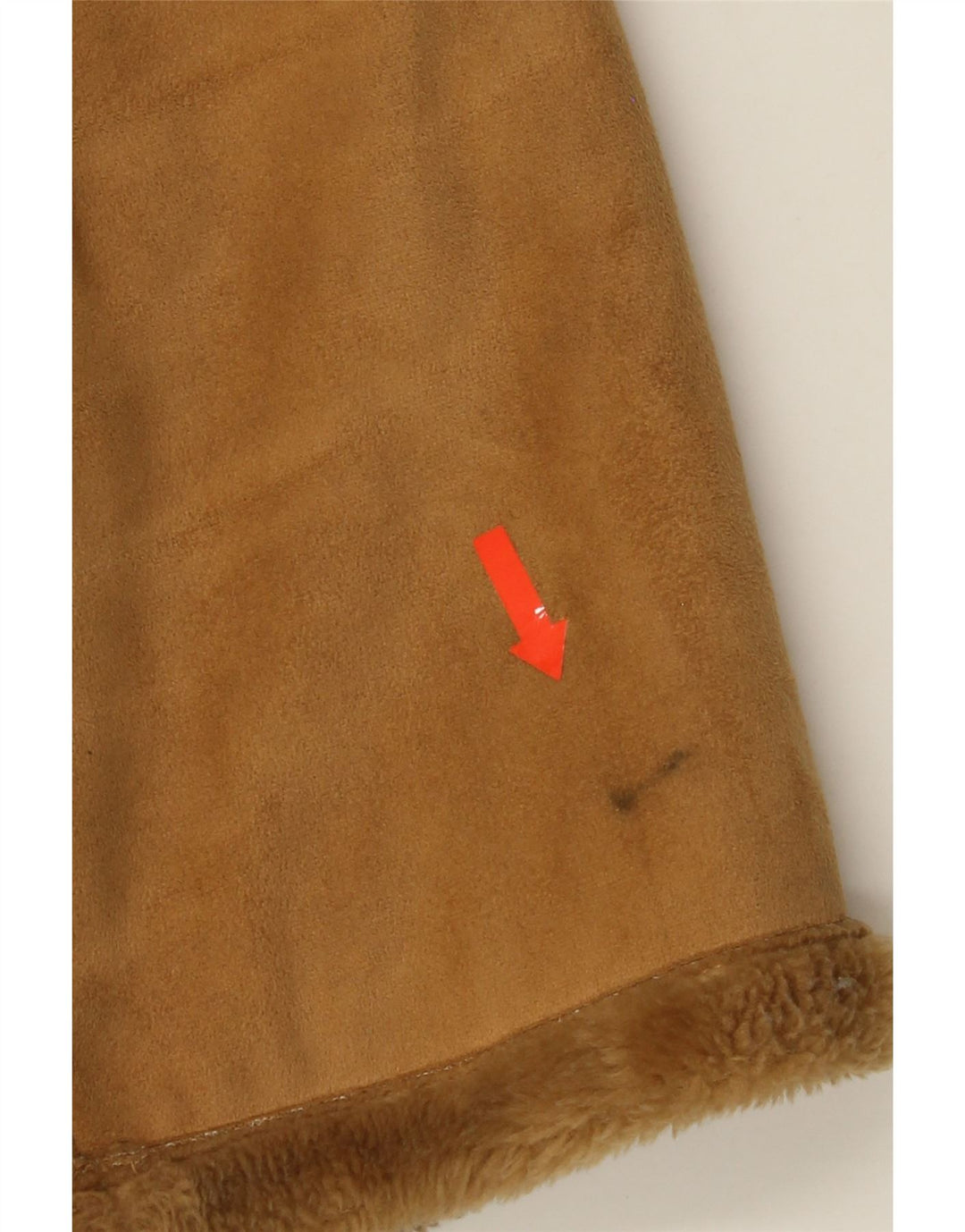 VINTAGE Womens Sherpa Overcoat UK 18 XL Brown Polyester Vintage Vintage and Second-Hand Vintage from Messina Hembry 