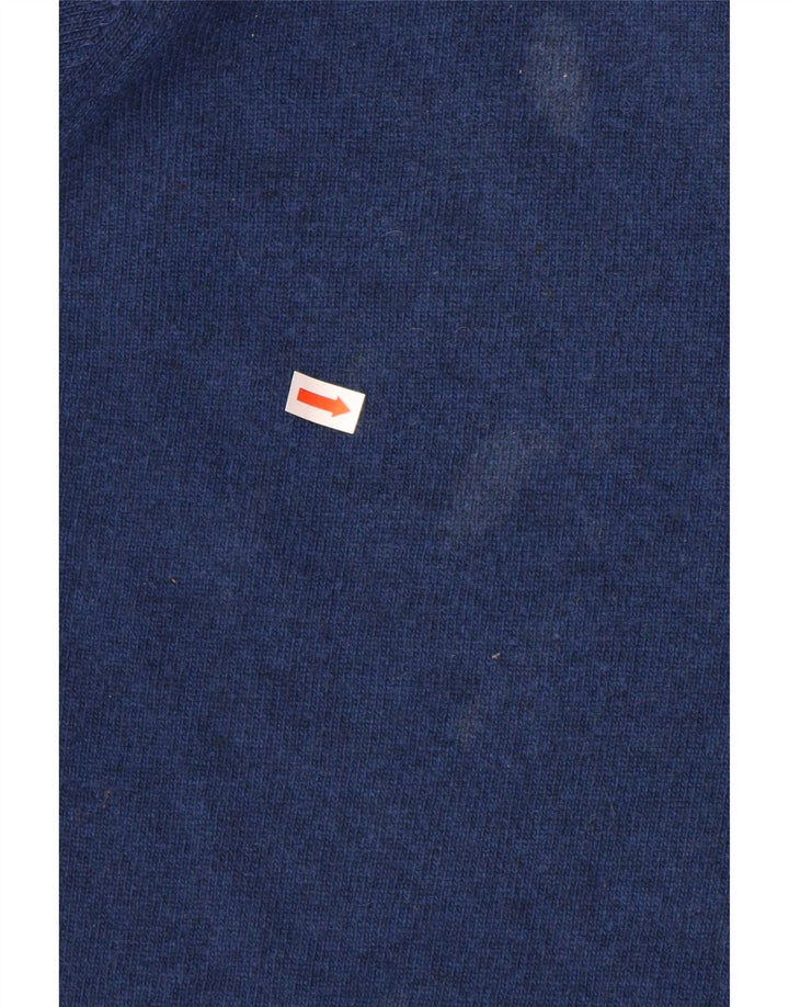 Barbour Mens Crew Neck Jumper Sweater Small Navy Blue Lambswool