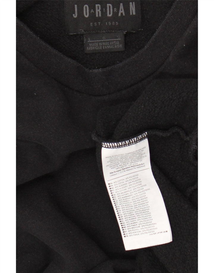 Jordan Mens Sweatshirt Jumper Large Black Cotton