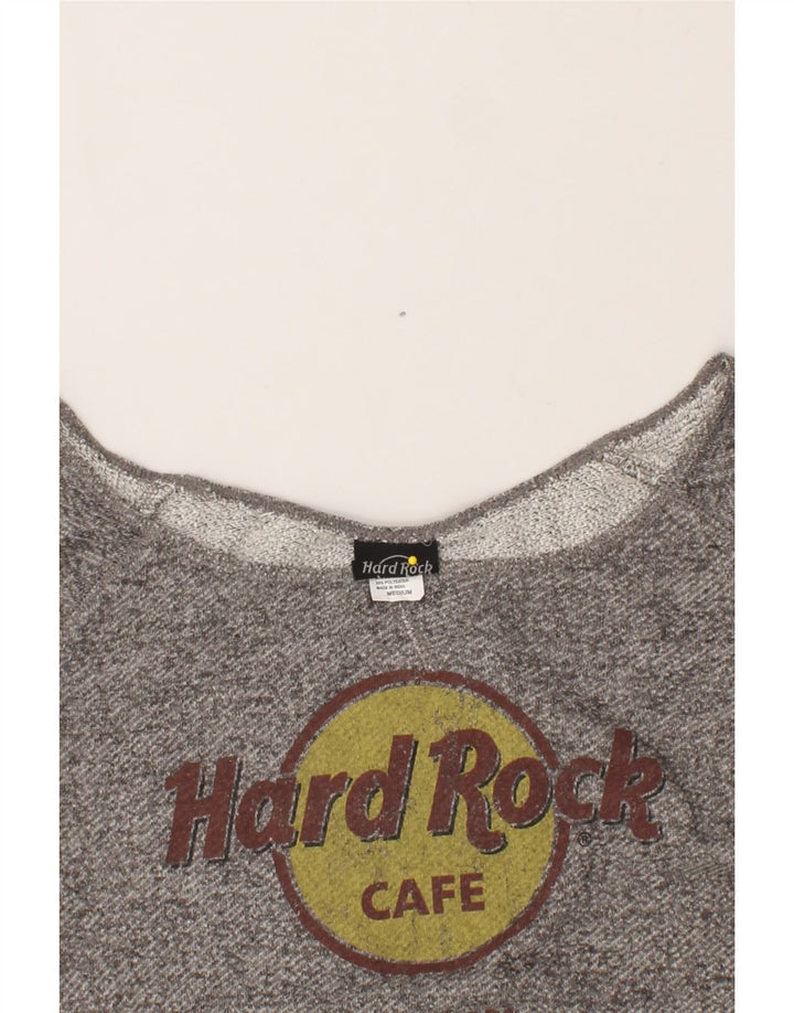 HARD ROCK CAFE Womens Dublin Graphic Sweatshirt Jumper UK 12 Medium Grey Vintage Hard Rock Cafe and Second-Hand Hard Rock Cafe from Messina Hembry 