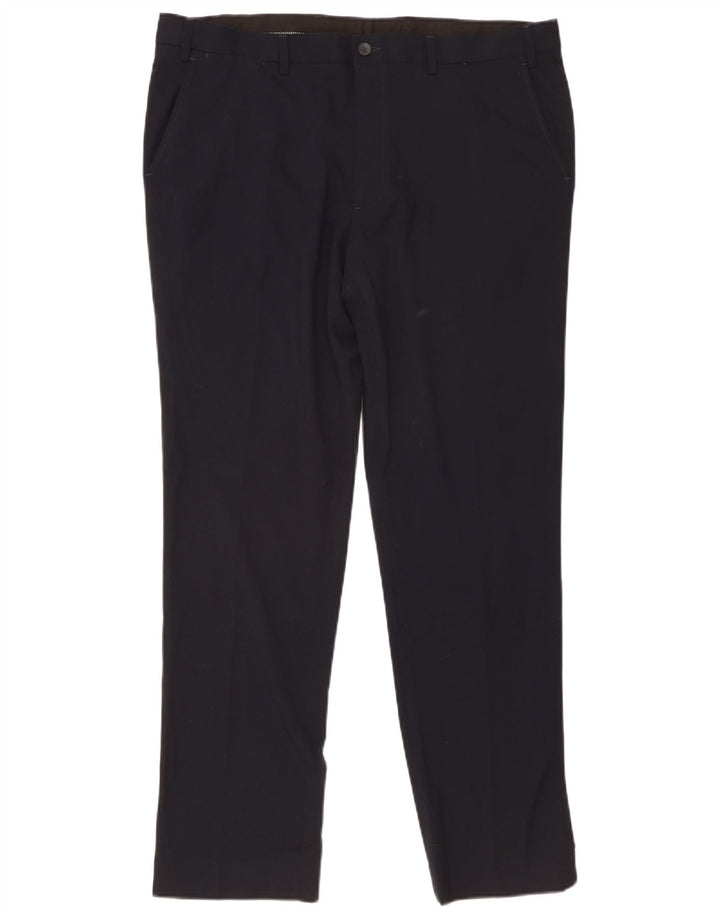 Marks & Spencer Mens Slim Chino Trousers  W40 L33 Navy Blue Polyester