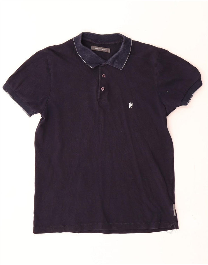 FRENCH CONNECTION Mens Polo Shirt Small Navy Blue Cotton