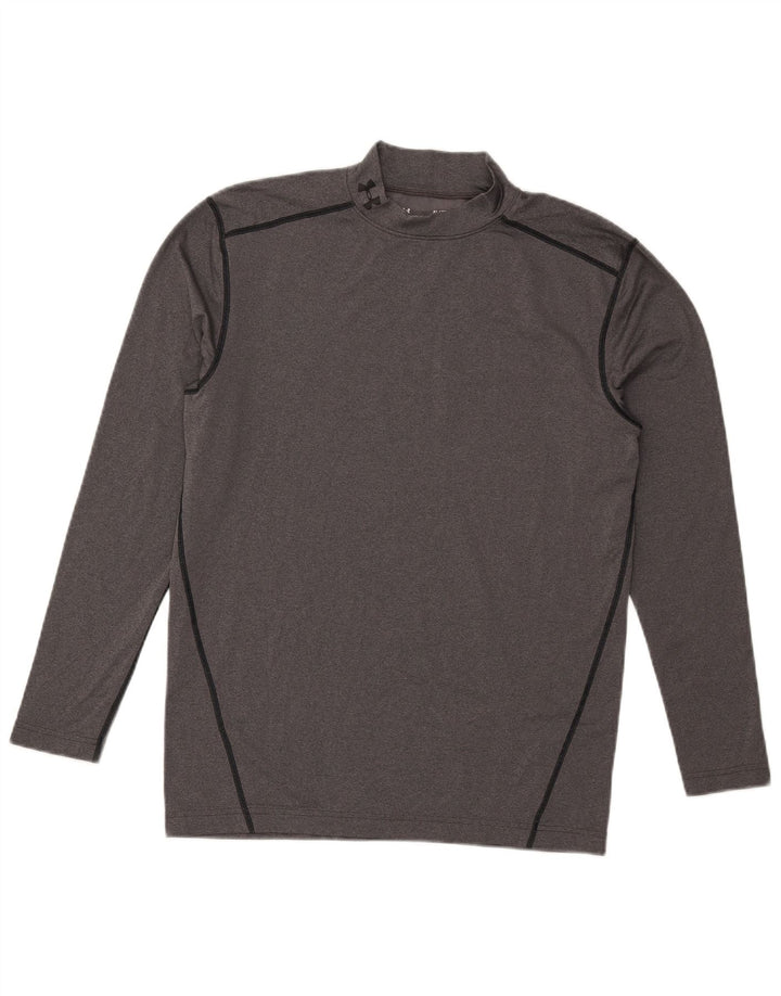 Under Armour Mens Cold Gear Graphic Top Long Sleeve XL Grey