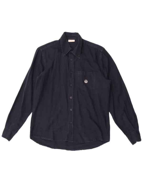 North Sails Mens Shirt Medium Navy Blue Cotton