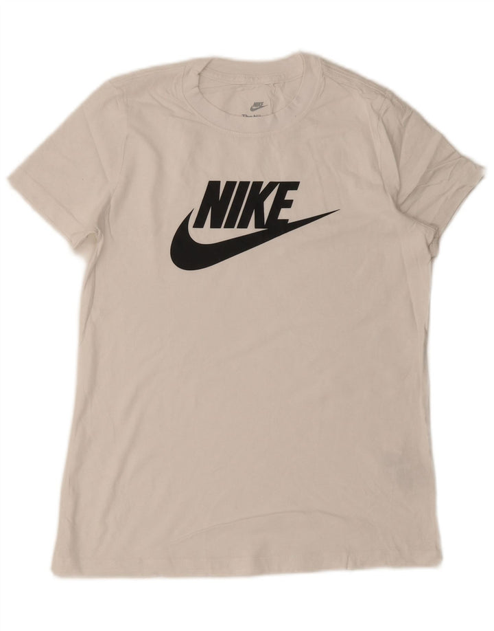 NIKE Mens Graphic T-Shirt Top Small White Cotton