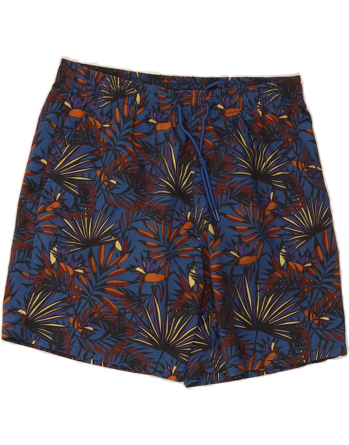 SCOUT Mens Swimming Shorts Medium  Blue Floral Polyester Vintage Scout and Second-Hand Scout from Messina Hembry 