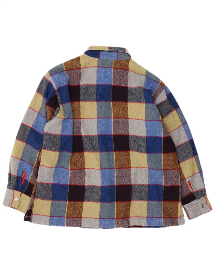 Benetton Womens Overshirt Loose Fit Shirt IT 46 Large Multicoloured Check