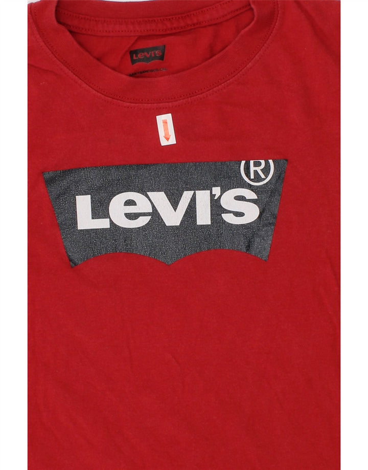 LEVI'S Boys Graphic T-Shirt Top 7-8 Years Red Cotton Vintage Levi's and Second-Hand Levi's from Messina Hembry 