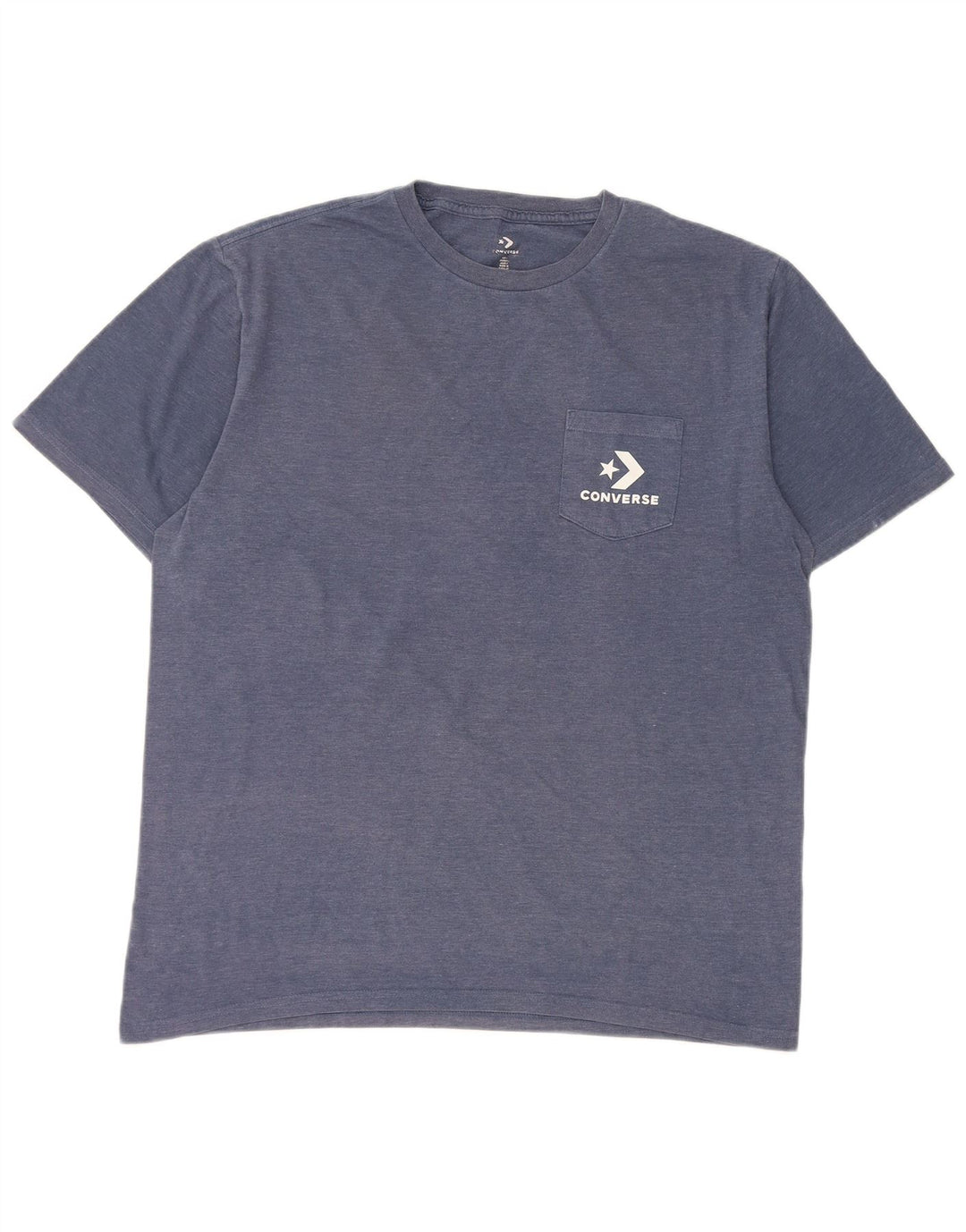 Converse Mens T-Shirt Top Large Blue Cotton