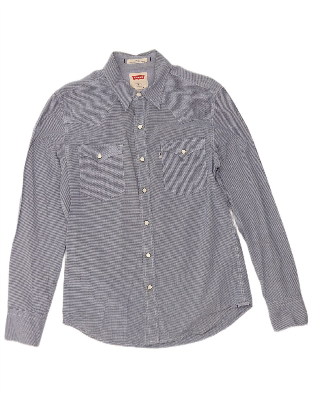 Levi's Slim Fit-skjorte til mænd, lille marineblå Gingham-bomuld