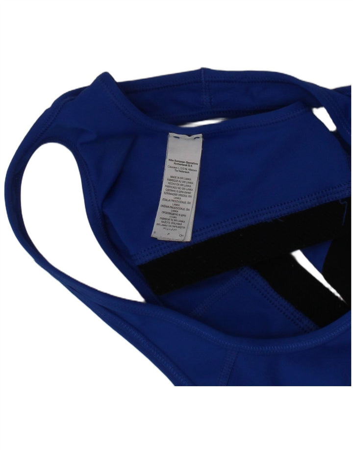 Nike Womens Sport Bra Top Small Blue Polyester Sports