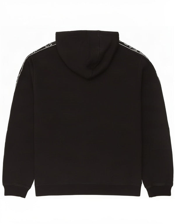 Champion Herre Grafisk Loose Fit Hoodie Jumper Medium Sort Bomuld