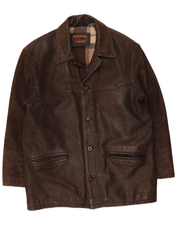 Pointers Veste en cuir pour homme UK 40 Large Marron
