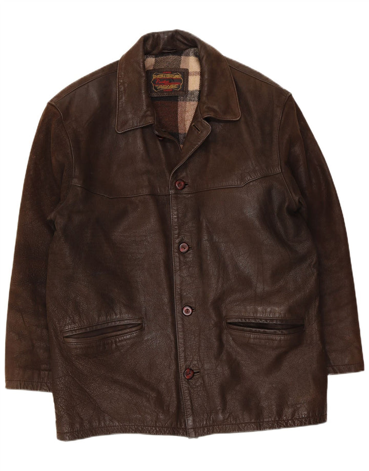 Pointers Veste en cuir pour homme UK 40 Large Marron