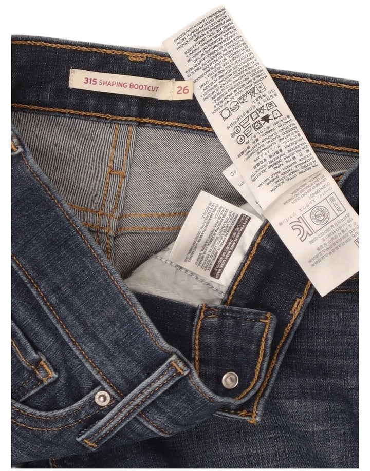 Levi's Donna 315 Shaping Bootcut Jeans W26 L29 Cotone Blu