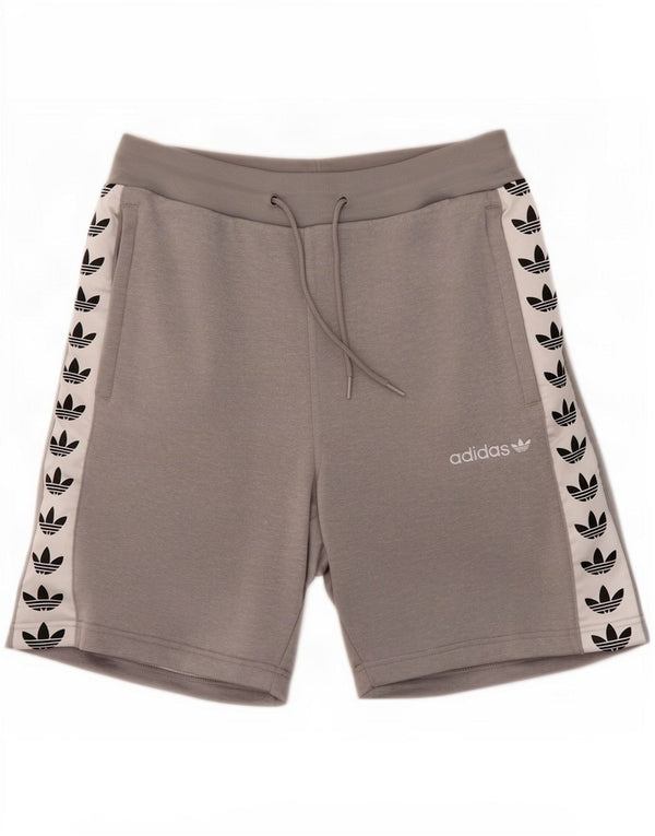 Adidas Mens Graphic Sport Shorts Medium Grey Colourblock Polyester