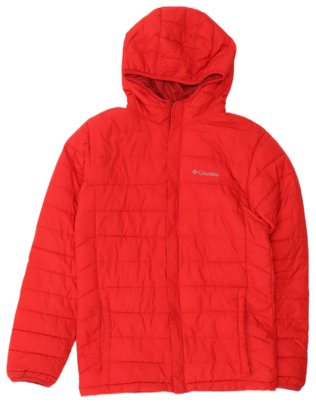 Columbia Womens Hooded Padded Jacket UK 18 XL Red Polyester