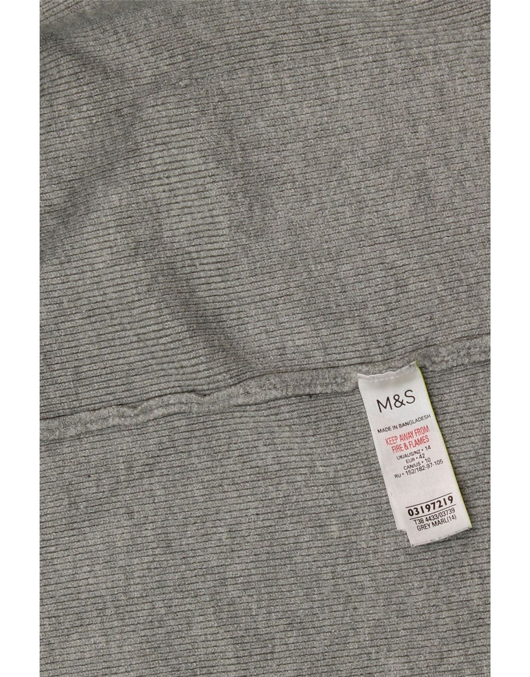 MARKS & SPENCER Womens Open Cardigan Sweater UK 14 Large Grey Viscose Vintage Marks & Spencer and Second-Hand Marks & Spencer from Messina Hembry 