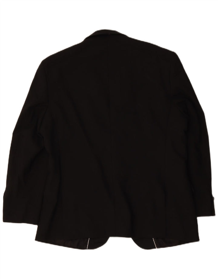 Marks & Spencer Veste blazer courte à 2 boutons pour homme UK 44 2XL Noir Polyester
