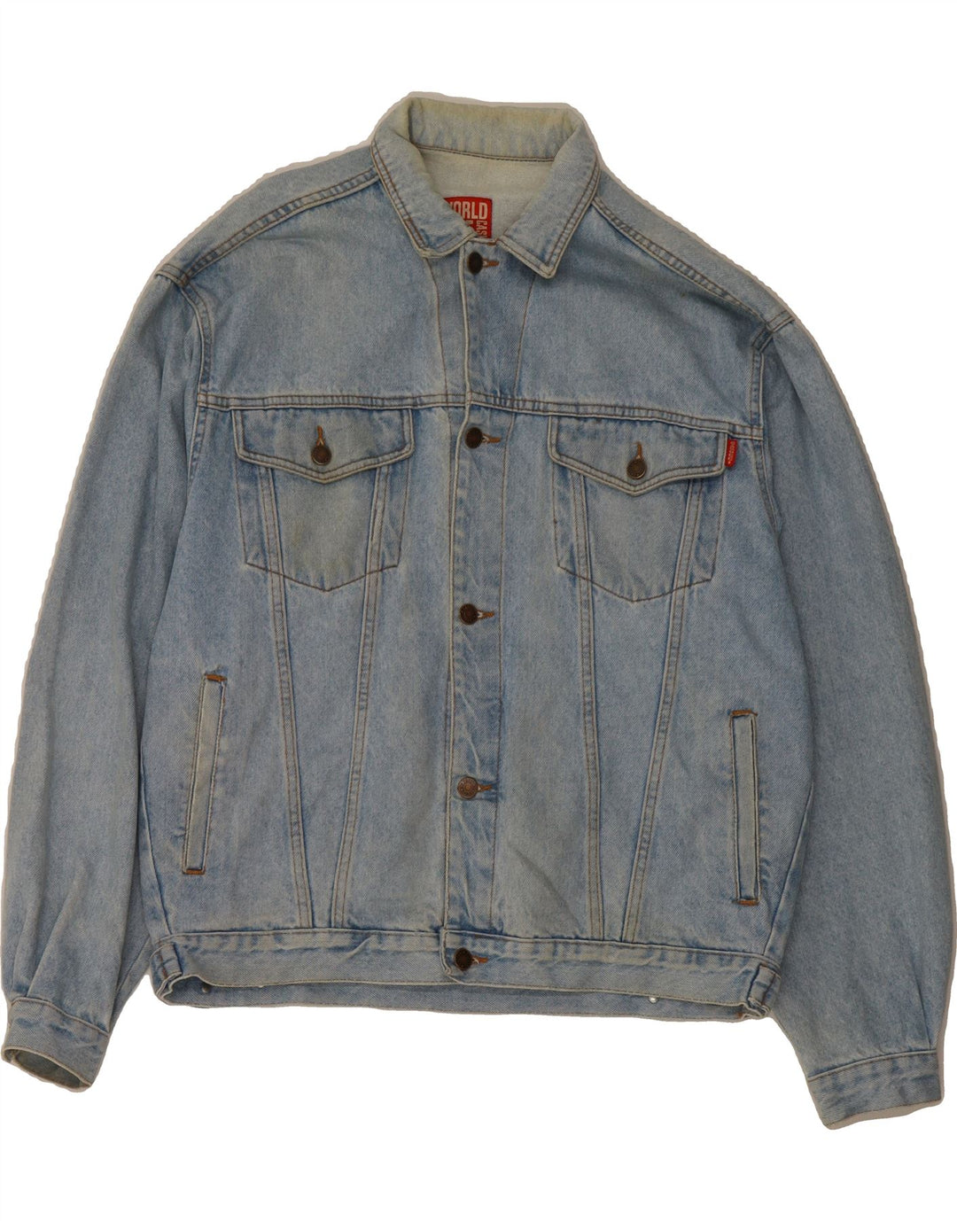 CASUCCI Mens Denim Jacket UK 40 Large Blue Vintage Casucci and Second-Hand Casucci from Messina Hembry 