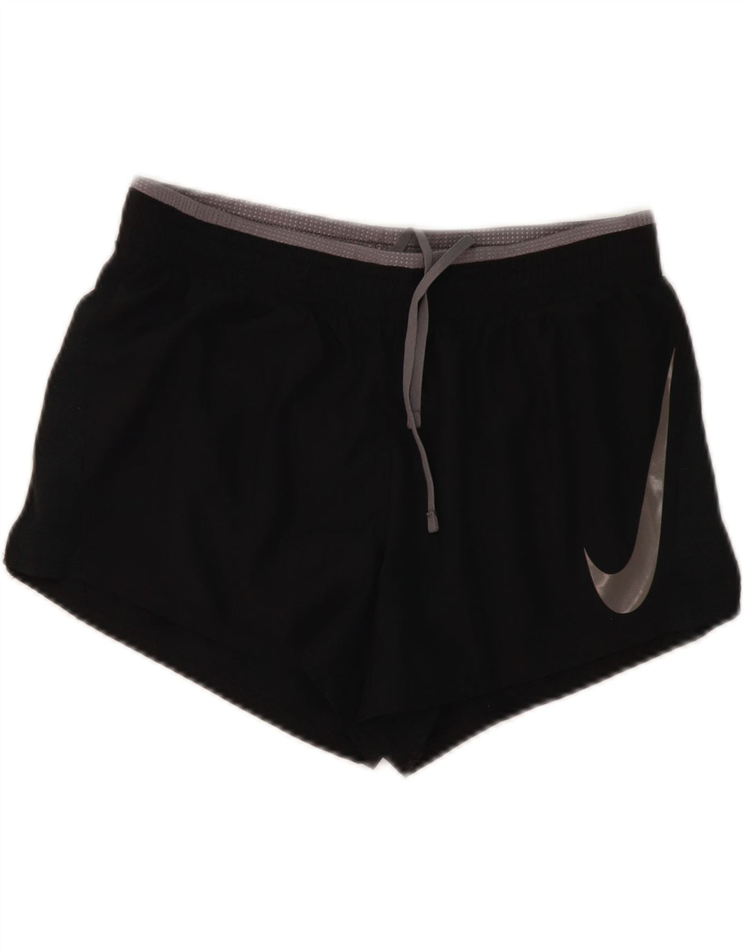NIKE Womens Graphic Sport Shorts UK 14 Medium  Black Polyester Vintage Nike and Second-Hand Nike from Messina Hembry 