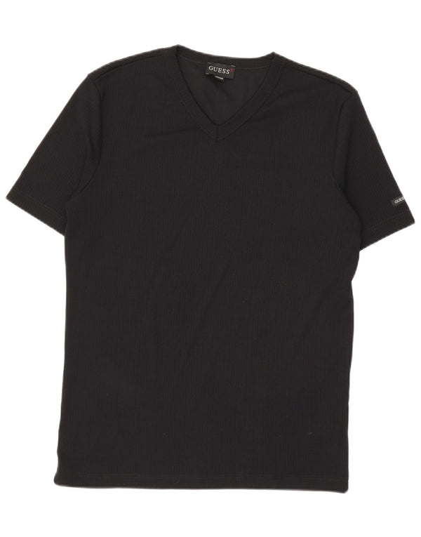 Guess Mens T-Shirt Top Medium Black Nylon