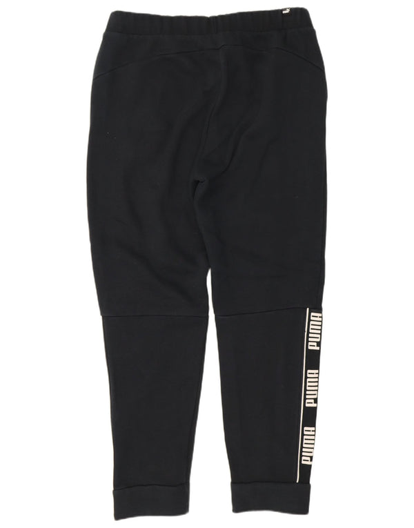 Puma Mens Graphic Tracksuit Trousers Joggers Medium Black Cotton