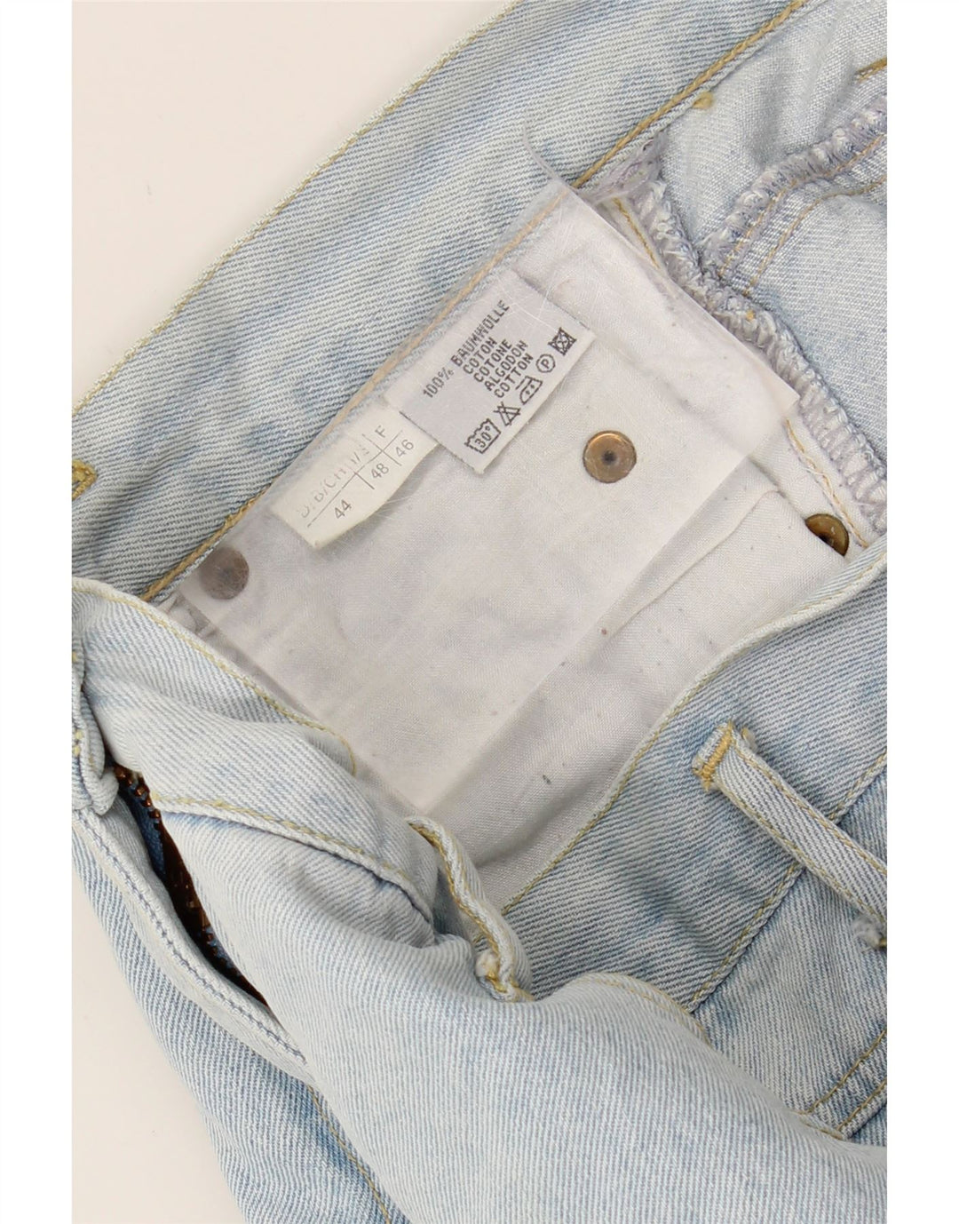 EXPLORER Womens Straight Jeans IT 46 Large W32 L29 Blue Cotton Vintage Explorer and Second-Hand Explorer from Messina Hembry 