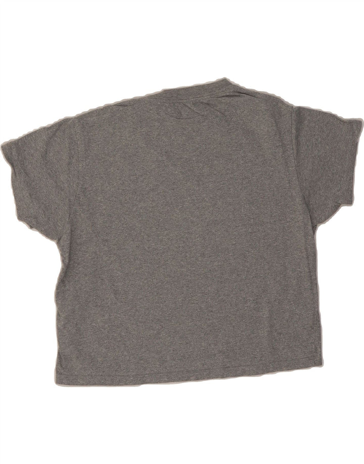 LEVI'S Womens Oversized Crop Graphic T-Shirt Top UK 10 Small Grey Vintage Levi's and Second-Hand Levi's from Messina Hembry 