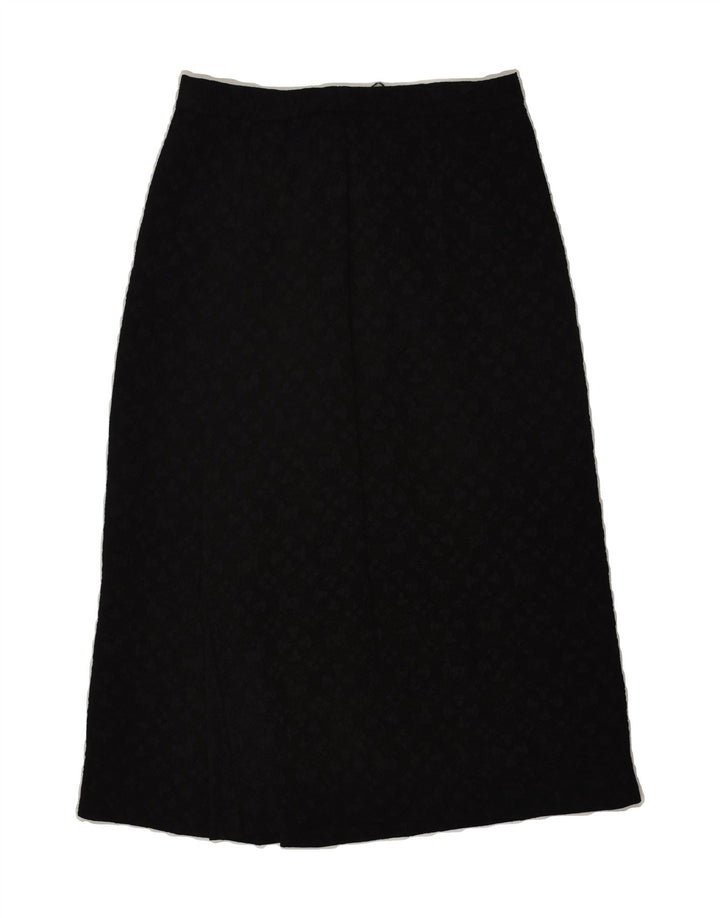 VINTAGE Womens Midi Skirt W28 Medium  Black Geometric | Vintage Vintage | Thrift | Second-Hand Vintage | Used Clothing | Messina Hembry 