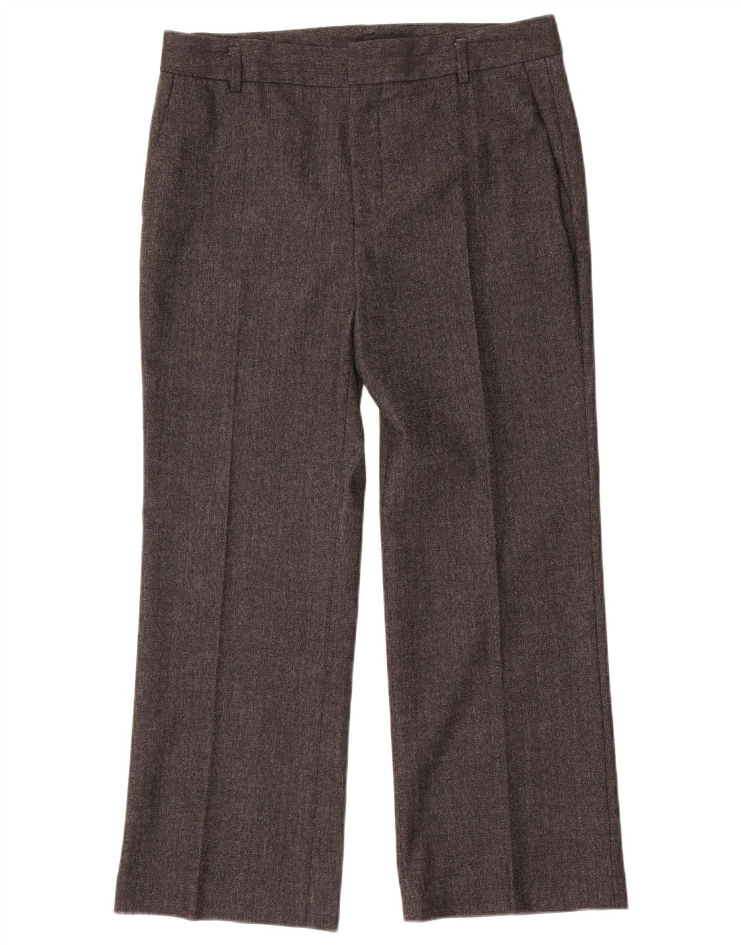 Zara Womens Straight Suit Trousers EU 40 Medium W30 L27 Grey Herringbone