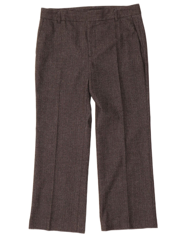 Gerade Anzughose für Damen von Zara, EU 40, mittelgroß, W30, L27, graues Fischgrätenmuster