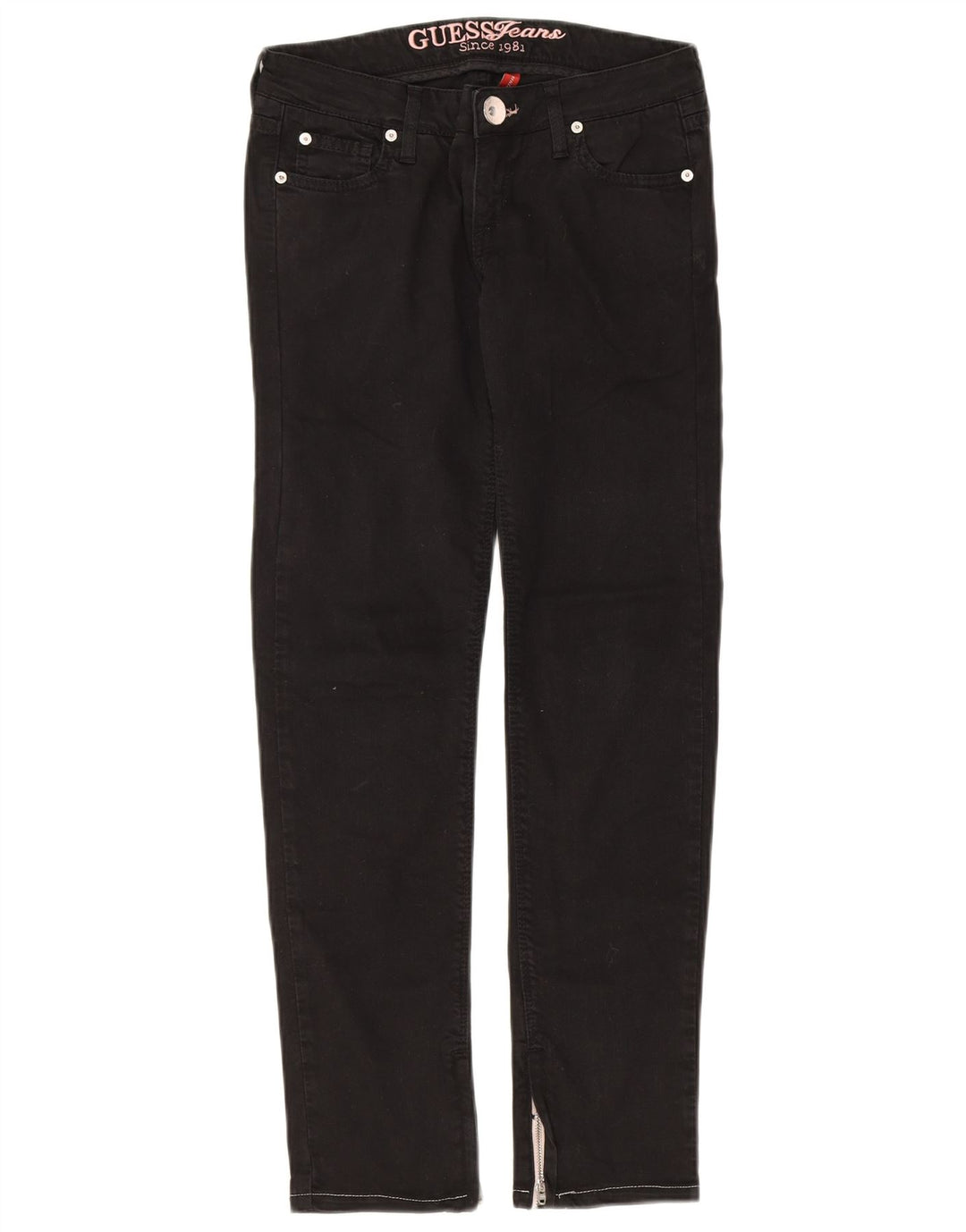 GUESS Jean Slim Femme W26 L28 Noir Coton