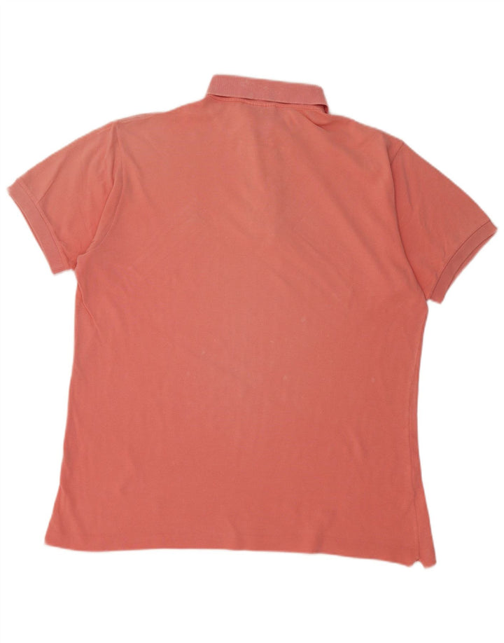 LACOSTE Mens Polo Shirt Size 4 Medium Pink Cotton