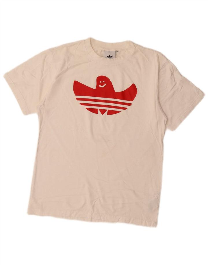 Adidas T-shirt graphique pour hommes, petit, blanc