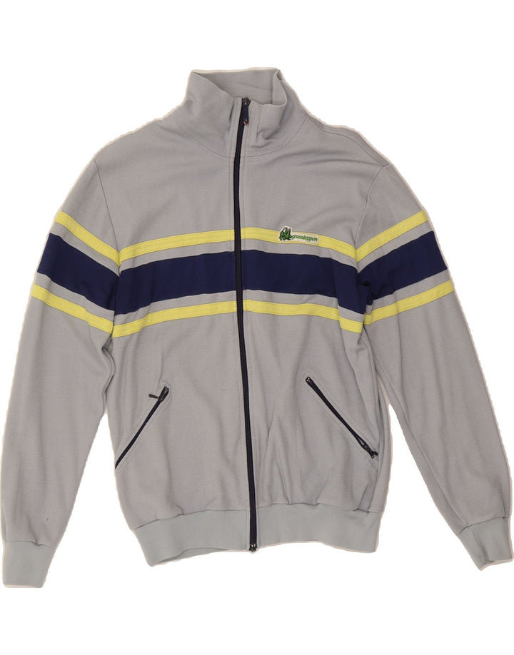 GRASSHOPPERS Mens Tracksuit Top Jacket Small Grey Colourblock Polyamide Vintage grasshoppers and Second-Hand grasshoppers from Messina Hembry 