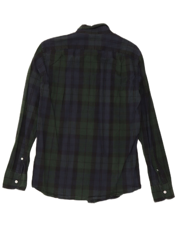 J. Crew Mens Slim Shirt Small Green Check Cotton