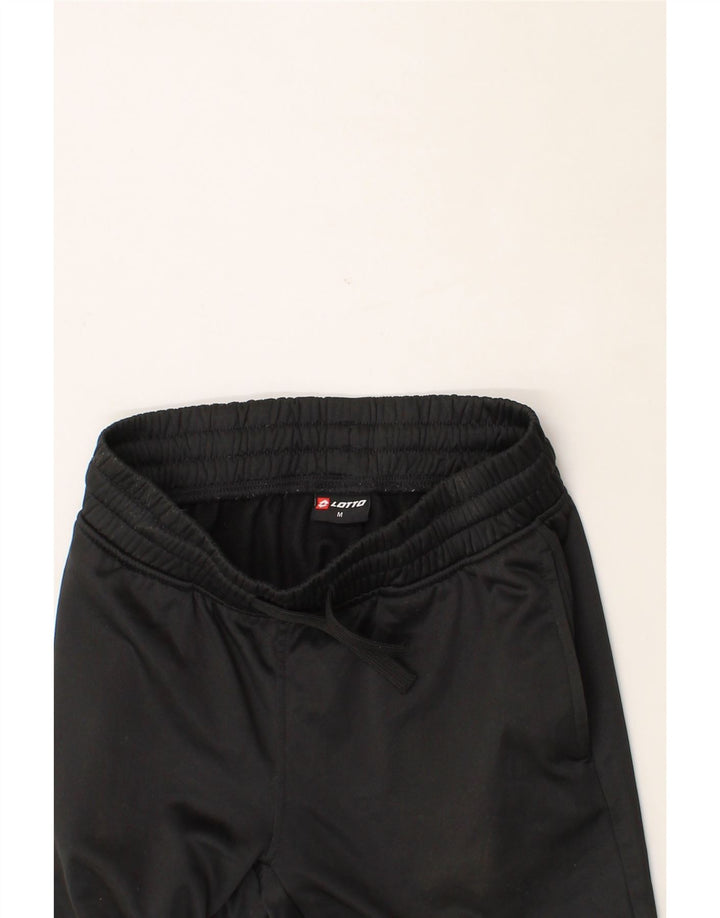 LOTTO Womens Graphic Tracksuit Trousers Medium  Black Polyester Vintage Lotto and Second-Hand Lotto from Messina Hembry 