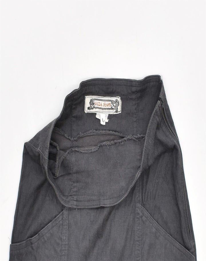 KRIZIA JEANS Womens Denim Pencil Skirt UK 14 Large W30 Grey Viscose | Vintage | Thrift | Second-Hand | Used Clothing | Messina Hembry 