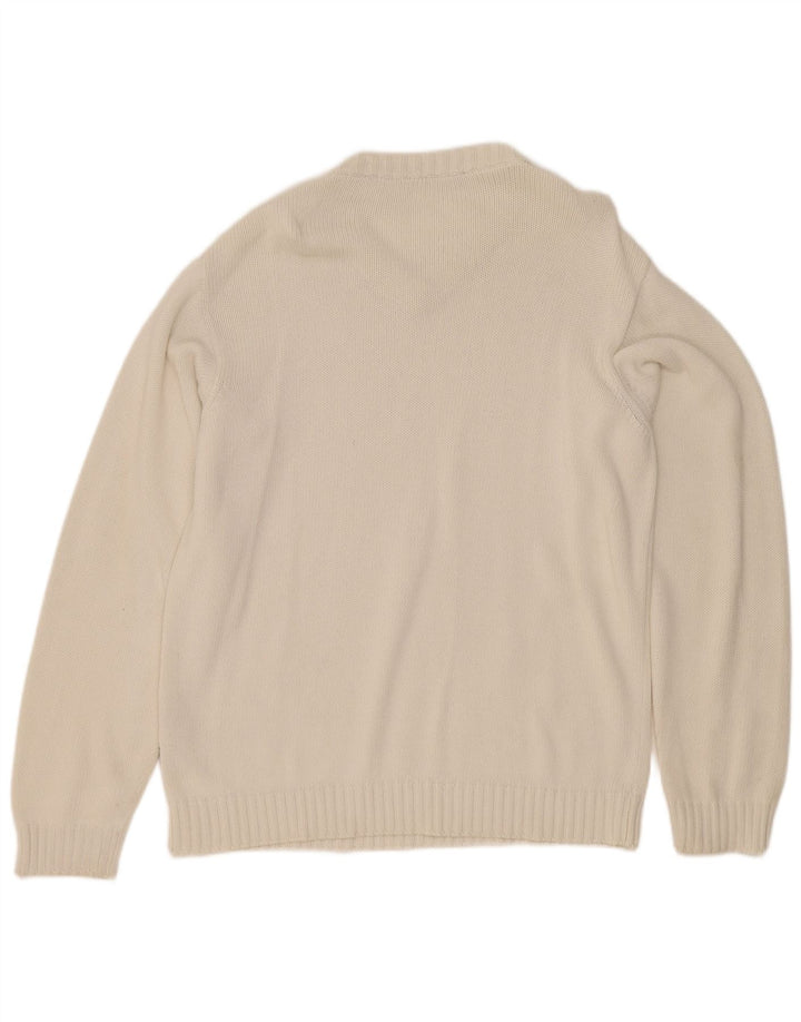 North Sails Herre V-hals sweater Medium Hvid Bomuld