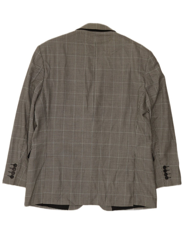 Marks & Spencer Veste blazer à 2 boutons pour homme UK 42 Large pied-de-poule noir